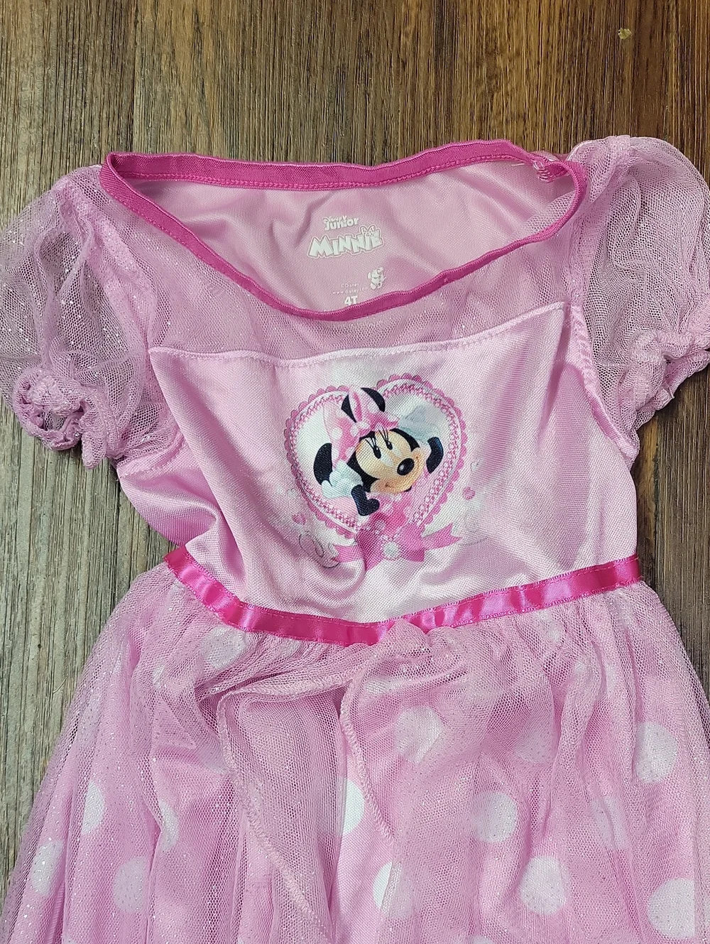 Disney Pink Nightgown Pajama Dress Minnie Mouse